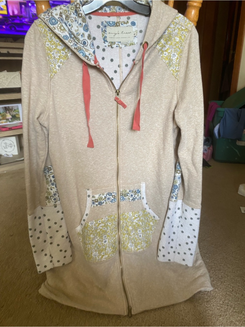 evy's tree Rosie patchwork zip up hoodie. EUC. No signs of wear.